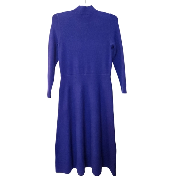 NWT Mod Neck Cobalt Sweater Dress - Picture 1 of 4